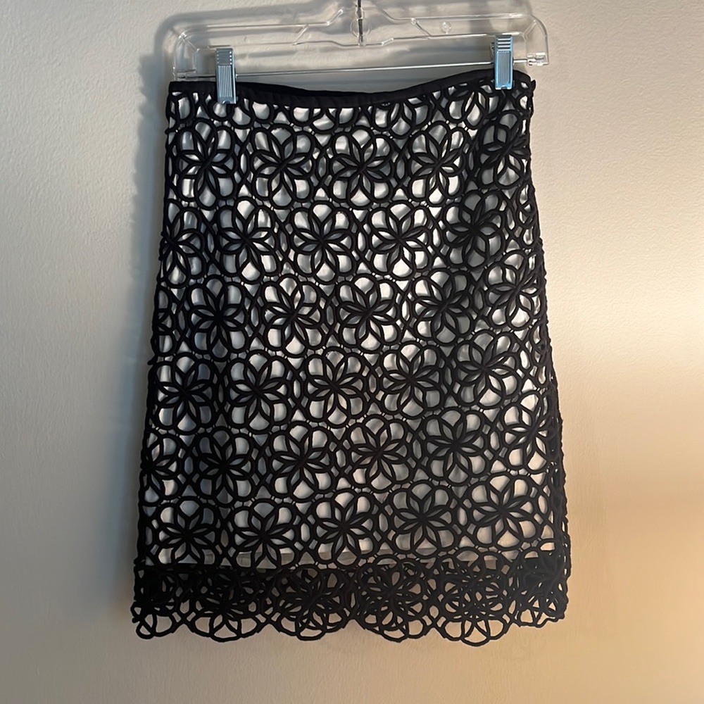Anthropologie Black and White above the knee skirt. Never worn.